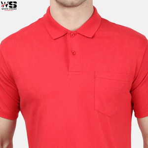 Polo rojo con logotipo personalizado para hombre, Camiseta lisa de Golf, camisetas de manga corta en blanco - Product Image 6