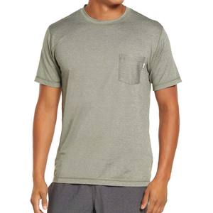 T-shirt à manches courtes unisexe en coton mélangé de qualité supérieure pour hommes avec poche avant Conception d'impression numérique - Product Image 2