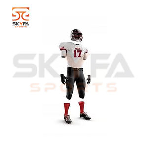 Conjunto de uniforme de fútbol americano Unisex de alta calidad diseño de sublimación de manga corta personalizado para ropa deportiva - Product Image 4