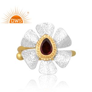 Handcrafted Best Selling Natural <b>Garnet</b> Gemstone Stackable <b>Ring</b> For Women Jewelry Manufacturer - Product Image 3