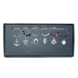 Glands perlés en verre de style antique avec cartes de mariage en laiton Signets imprimés personnalisés pour cadeau d'art et d'artisanat en verre à bière - Product Image 1