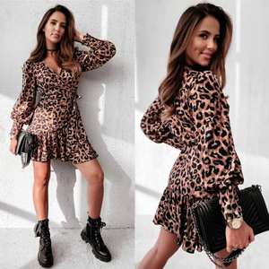 2022 Summer Floral Print Boho <b>Beach</b> Dress Women Ruffle Short Sleeve Mini <b>Wrap</b> Sundress Casual Chic Chiffon ODM Inspired Paris - Product Image 1