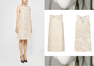 Robe tunique en taffetas brodé vintage pour femmes, sans manches, longueur genoux, décontractée, blanche, OEM/ODM, motif floral tissé, Vietnam, automne - Product Image 3