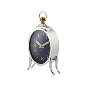 Hình Bầu Dục Bảng Đồng Hồ Trong Nhôm Đúc Với Thanh Lịch Màu Xanh Quay Số Và Kim Vàng Hoàn Hảo Cao Cấp Trang Trí Nội Thất Thời Trang Timekeeping - Product Image 1