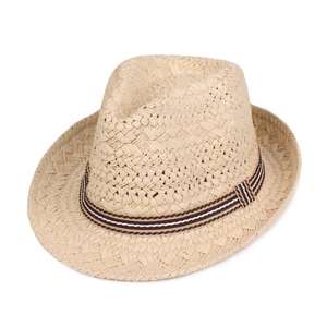 Sombrero Clásico de Rafia con Encaje Liso de Bangladesh - Product Image 3