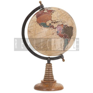 Globo terráqueo de madera Natural de alta calidad, decoración de escritorio moderna para el hogar, escuela, oficina, regalo geográfico educativo - Product Image 1