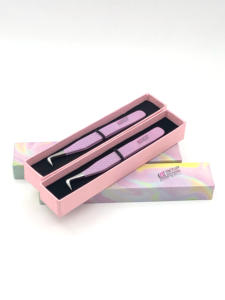 แหนบต่อขนตาเพิ่มวอลลุ่ม90องศาเคลือบผงสีม่วงแบบมืออาชีพอุปกรณ์เสริมความงามปรับแต่งโลโก้ได้ตามต้องการ - Product Image 6