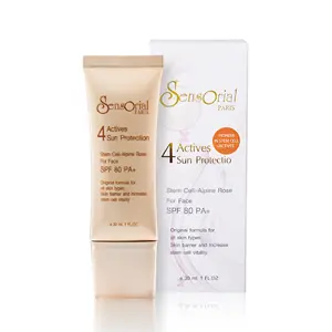 Sun Skin Protection Cream and Make Up Base SPF 80 PA+ Water Proof Anti Wrinkle for Women Bio Stem Cell 30ml.