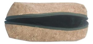 Trousse à cosmétiques en liège naturel Fermeture à glissière à motif de bonbons de style bohème écologique Solution de stockage élégante - Product Image 4