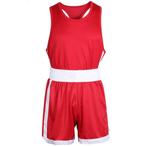 ชุดชกมวยสีดำ,ชุดเสื้อกางเกงมวยพร้อมโลโก้ที่กำหนดเอง - Product Image 4