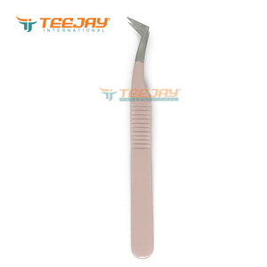 แหนบต่อขนตา TEEJAY ELT-390 สีชมพูอ่อนเคลือบผง รุ่น L Boot Volume ด้ามจับตรง ขนาด 12 ซม. พร้อมปลายแหนบ - Product Image 6