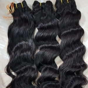 ผมเรมี่ลอนคลื่นทะเลเวียดนาม50% ผมบริสุทธิ์เครื่องจักรทำจากหนังศีรษะสองชั้นขายส่ง - Product Image 2