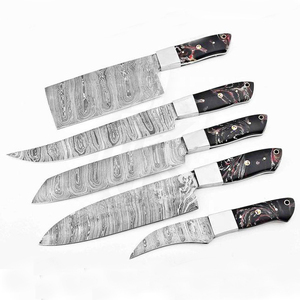 Vente en gros de couteaux de chef en acier inoxydable à lame damas de conception personnalisée de qualité supérieure ensemble de couteaux de cuisine en métal faits à la main - Product Image 3