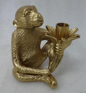 Candelero de mesa de mono Animal, latón decorativo/chapado en oro para decoración del hogar - Product Image 2