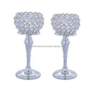 Porte-bougie en aluminium plaqué or, fait main, écologique, durable, élégant, décoration de table, lanterne, pot pour la maison - Product Image 5