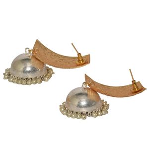 Juego de pendientes de latón para niñas y mujeres, aretes de jhumka hechos a mano - Product Image 3