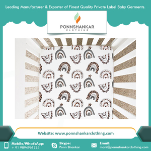 2021 nouvelle Arrivée Design 100% Bio Coton Bébé Drap De Lit - Product Image 5