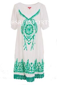 Voguish sélectionné robe courte la plus chaude de la saison pour les femmes mode haut de gamme dernière noël blanc plage Sexy couvrir tunique d'été - Product Image 4