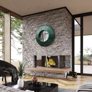 Miroir mural vert avec cadre, décoration parfaite, miroirs en nacre pour entrée, salon, couloir - pour hôtels - Fabriqué au Vietnam - Product Image 6