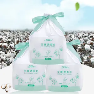 Lameila 80Draws Soft Dry Wet dual use Biodegradable Cotton Face Towels B325 Pearl Grain Disposable Face Towel Roll Style