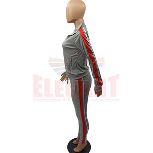 Chándal de poliéster de alta calidad para mujer elegante diseño personalizado Logo XL tamaño estilo Casual Jogger pantalones de chándal sudadera con cordón - Product Image 4