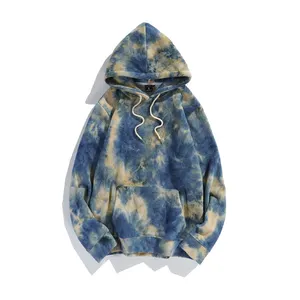 Customized men 100% Cotton Terry fleece 350 GSM sublimation Tie Dye Hoodies casual hoodie For Men And Women