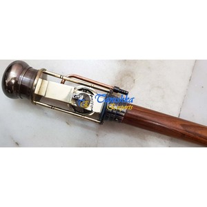 Gậy Đi Bộ Bằng Gỗ Thiết Kế Xoắn Tay Cầm Bằng Đồng Màu Trơn Sang Trọng Thanh Lịch Cổ Điển Trang Trí Thủ Công Phong Cách Cổ Điển - Product Image 3