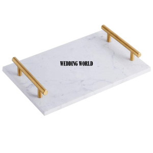 ถาดเสิร์ฟรูปทรงสี่เหลี่ยมผืนผ้า ทำจากหินอ่อน เป็นมิตรกับสิ่งแวดล้อม คุณภาพดี งานแฮนด์เมด ดีไซน์คลาสสิก สวยงาม ทันสมัย เหมาะสำหรับวางบนโต๊ะอาหาร หรูหรา ใหม่ล่าสุด ระดับพรีเมียม - Product Image 2