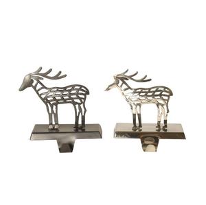 <b>Stocking</b> <b>Holder</b> Silver Anthers Nickle Plated <b>Stocking</b> <b>Holder</b> Aluminum Metal Personalized <b>Christmas</b> High End Decoration - Product Image 2