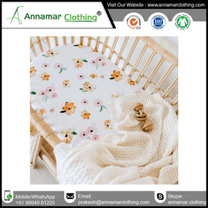 100% Pure Organic Cotton Bassinet Sheets From India - Product Image 2