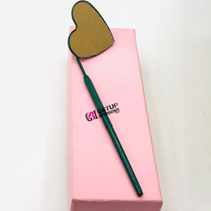 กระจกต่อขนตาสีเขียว Kelly สำหรับมืออาชีพกระจกออกแบบรูปหัวใจพร้อมโลโก้ของคุณเอง - Product Image 1