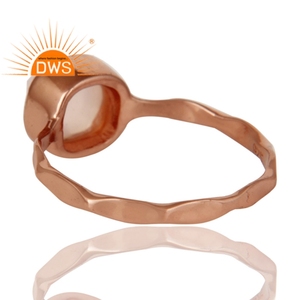 โรสโกลด์ชุบตอกแหวนเงิน925แหวนเครื่องประดับกุหลาบ Chalcedony พลอยแหวนออกแบบเครื่องประดับผู้ผลิต - Product Image 3