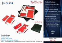 Cuaderno de Cuero de Lujo con Bolígrafo, Llavero y Tarjetero, Set de Regalo Corporativo para Clientes, con Logotipo Personalizado