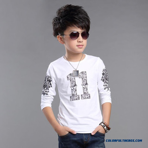 T-shirts pour garçons à manches longues, col rond, imprimés, de haute qualité, séchage rapide, 100% coton, 200g, couleur unie, en provenance du Bangladesh - Product Image 1