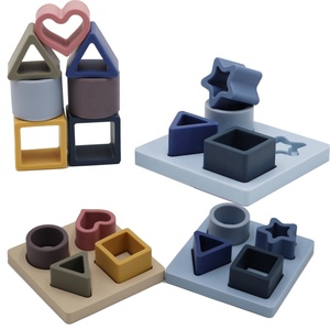 Bloques de construcción suaves para bebé, juguetes sensoriales para bebé, juguetes para niño pequeño y niño, pentagrama triangular cuadrado, bpa, novedad de 2022 - Product Image 1