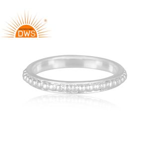 925 Fine Sterling Silver Handmade Textured <b>Ring</b> For Women Jewelry Manufacturer Dainty Collection - Product Image 2