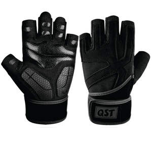 Gants de gymnastique professionnels demi-doigt Gants de sport respirants en cuir Poignée épaisse Logo personnalisé Accessoire d'haltérophilie - Product Image 2