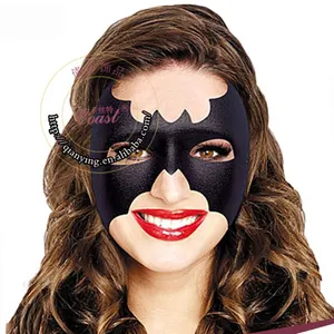 Black domino shape masquerade fancy dress bat man mask