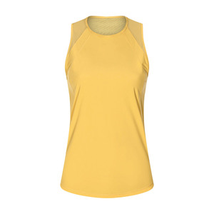 Tops cortos de algodón para mujer, chaleco sin mangas con cuello redondo, camisetas sin mangas acanaladas de punto de verano para mujer - Product Image 3