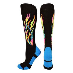 Calcetines de tubo con patrón de rayas unisex, calcetines deportivos para niños de equipo alto para fútbol, porristas de fútbol, precio al por mayor para la primavera - Product Image 1