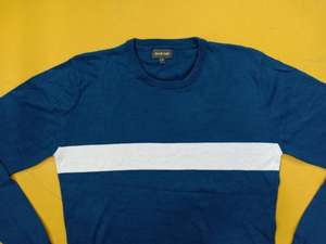 Pull-over à col rond à manches longues pour homme, rayé, élégant, décontracté, pour le bureau, de marque authentique, collection hiver-automne, stock du Bangladesh - Product Image 3