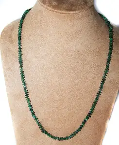 AAA + Chất Lượng Cao Emerald Gemstone 925 Rắn Sterling Silver Necklace Trang Sức Cho Người Bán Buôn