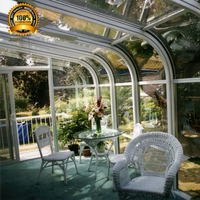 Usine directe personnalisé système de contrôle intelligent européen en aluminium bricolage maison véranda véranda solarium jardin en verre Low-E