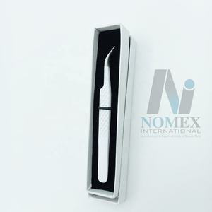 แหนบต่อขนตาสแตนเลสเนื้อแข็งเคลือบผงสีขาวแบบมืออาชีพปรับแต่งได้ดูแลส่วนบุคคล - Product Image 2