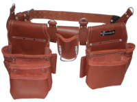 Arceau de ceinture en cuir véritable, disponible en noir, combo pochette à outils, charpentier, 11 poches pour Kit d'outils, support organisateur