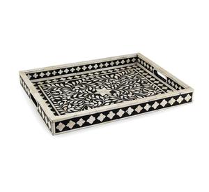 Super Quality Custom Size <b>Serving</b> <b>Trays</b> Elegant Decorative Finished Bone Inlay <b>Tray</b> Wood Resin MDF Wholesale <b>Serving</b> <b>Tray</b> - Product Image 5
