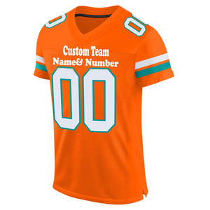 Conception personnalisée de votre propre maillot de football américain en polyester respirant, taille plus, avec impression de logo personnalisé, service OEM - Product Image 4