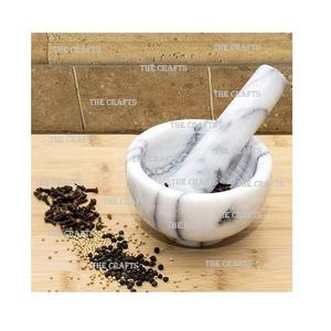 Mortero de mármol de forma redonda de la más alta calidad con herramientas de hierbas de especias de mortero para utensilios de cocina Imam Dasta a precios razonables - Product Image 2