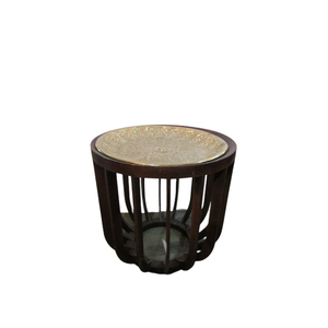 Wood Crafts <b>Table</b> <b>Bedside</b> and <b>Table</b> <b>Round</b> Fashionable Trending Design Metal Top Based in Wooden - Product Image 1