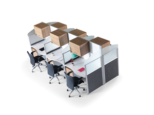 ANGOLOモダンデザインモジュラーオフィスワークステーション木製キュービクルホーム/研究MDF素材コンピュータデスク - Product Image 3